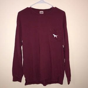 pink long sleeve tee